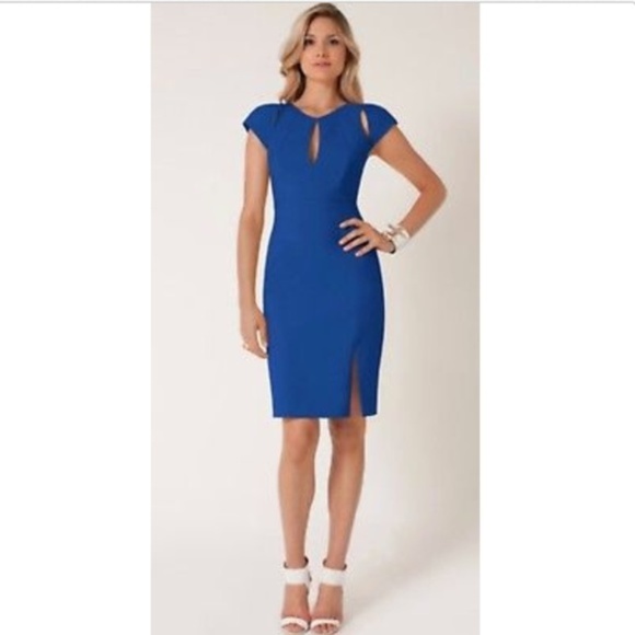 Black Halo Keyhole Jackie Blue Eddie Sheath Dress - Picture 2 of 7